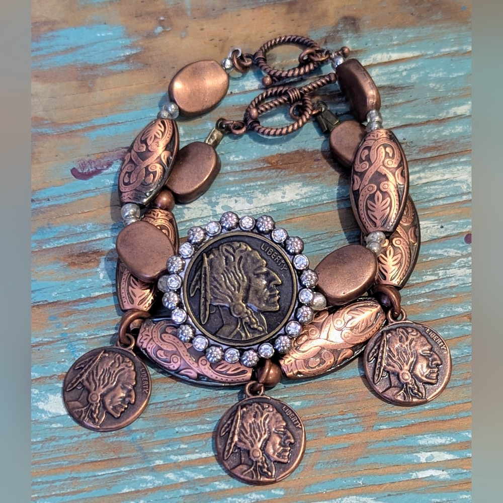 Handcrafted Indian Coin Charm Bracelet Bundle